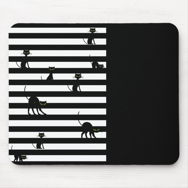 Mousepad Black Cat & Strike Color Block (Frente)