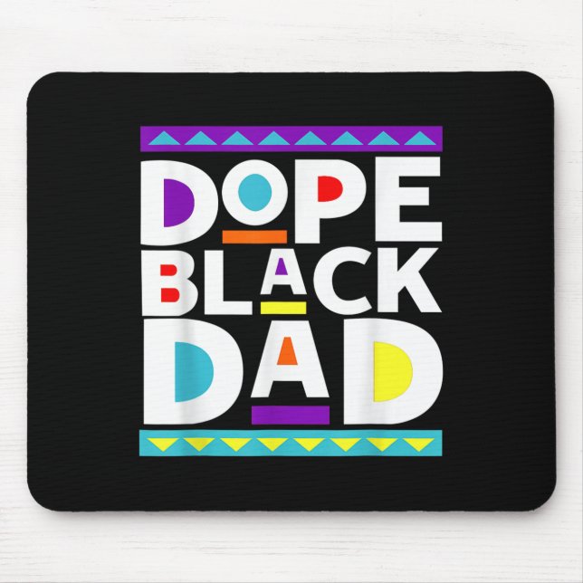 Mousepad Black Dad New Dad Fathers Day Gift African America (Frente)
