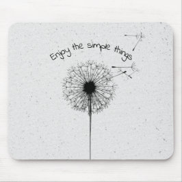Mousepad Black Dandelion e Cote sobre Terrazzo