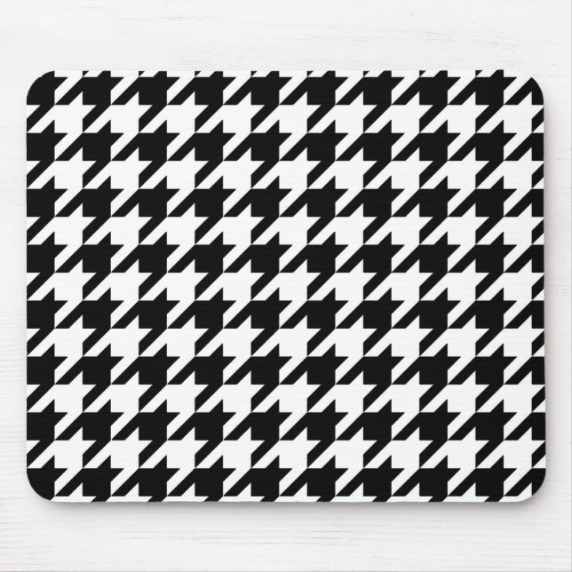Mousepad Black Elegant Houndstooth (Frente)