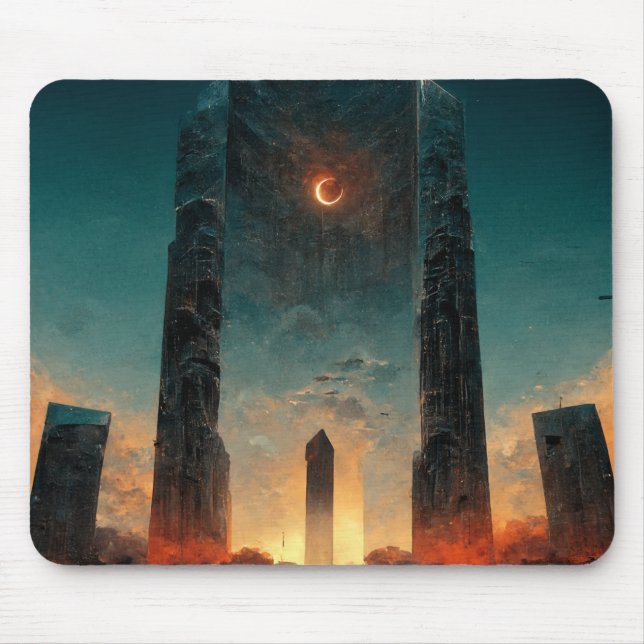 Mousepad Black Gate Fantasy Sci-Fi Art (Frente)