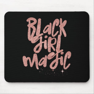 Mousepad Black Girl Magic Pink Stars Afro Black Queen Melan