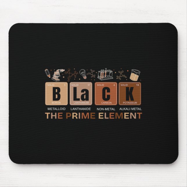 Mousepad Black History Month Black The Prime Element Period (Frente)