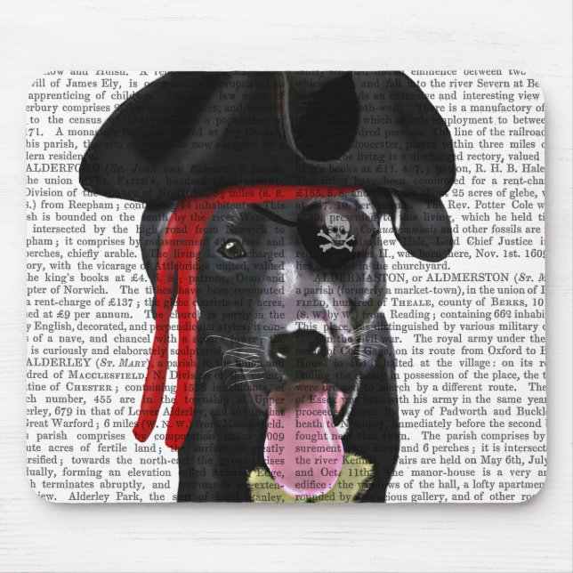Mousepad Black Labrador Pirate (Frente)