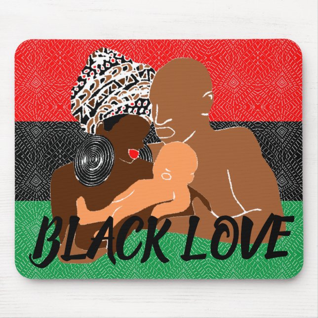 Mousepad Black Love Brown Love Black Family (Frente)