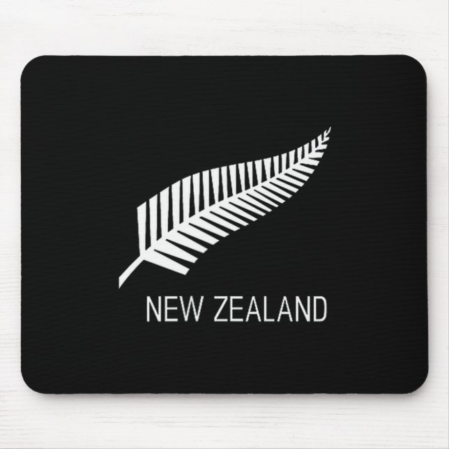 Mousepad Black New Zealand Fern Shirt Mens Black Nz Gift Pr (Frente)