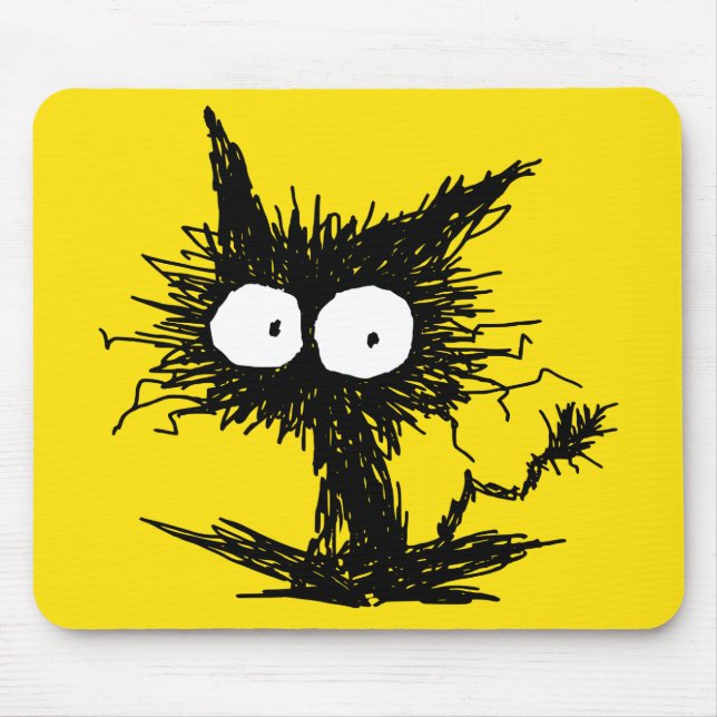 Mousepad Black Unkempt Kitten Gabi (Frente)