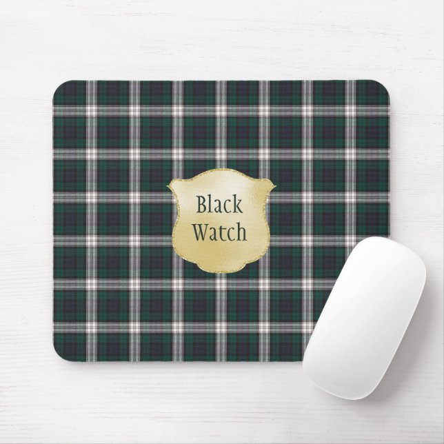 Mousepad Black Watch Dress Modern Original Scottish Tartan (Com mouse)