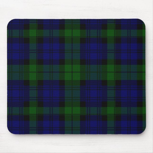 Mousepad Black Watch Tartan Blue Green Xadrez (Frente)