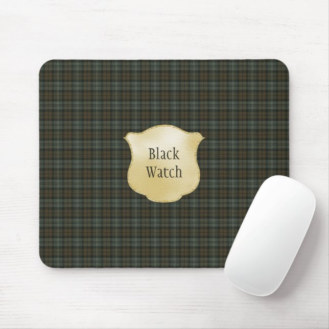 Mousepad Black Watch Weathered Original Scottish Tartan (Com mouse)