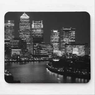 Mousepad Black White City Night UK Viagem