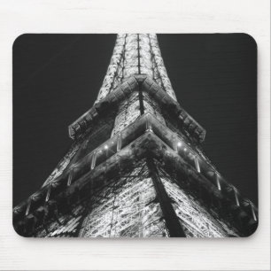 Mousepad Black White Eiffel Tower Paris Europe Viagem