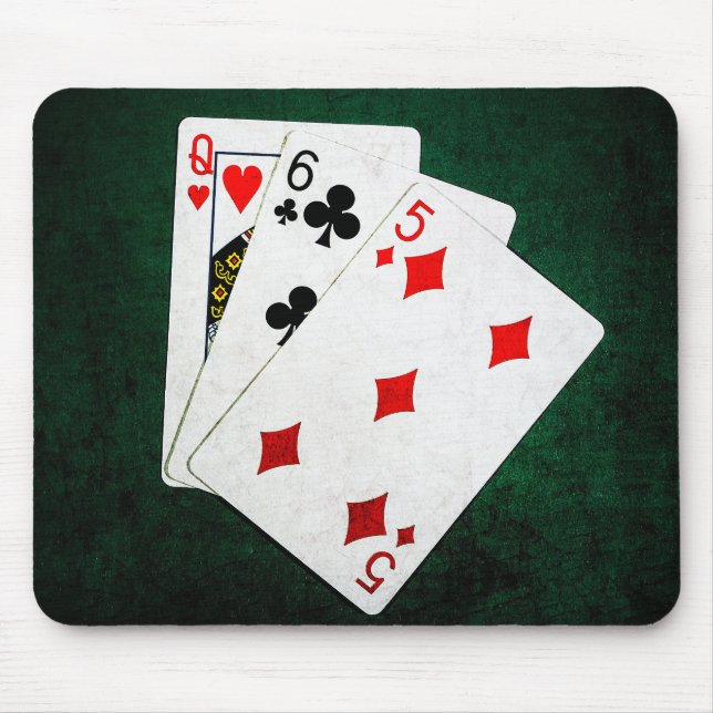 Mousepad Blackjack 21 pontos - Rainha, 6, 5 (Frente)