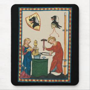 Mousepad Blacksmith Forging Helmet Medieval Art