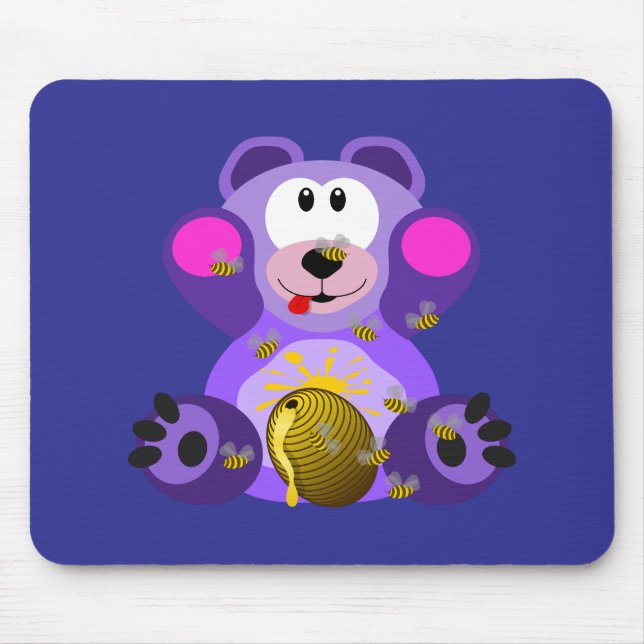 Mousepad Blauer Honig Bär (Frente)