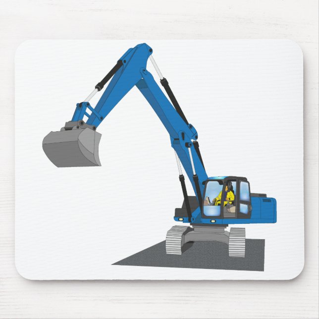 Mousepad blauer Kettenbagger (Frente)