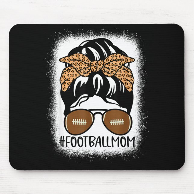 Mousepad Bleached Football Mom Life With Leopard And Messy  (Frente)
