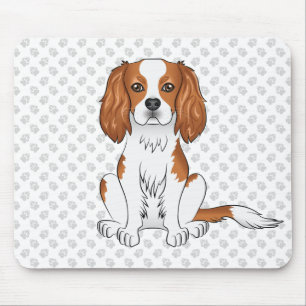 Mousepad Blenheim Cavalier King Charles Spaniel & Paws