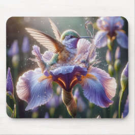 Mousepad Blinhagens De Hummingbird Em Flor De Íris