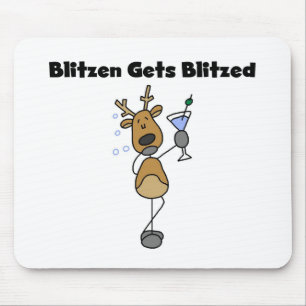Mousepad Blitzen recebe Camisetas e presentes de renas estr