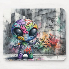Mousepad Bloco de Alienígena do grafite