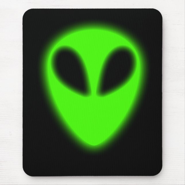Mousepad Bloco de Alienígena Verde brilhante (Frente)