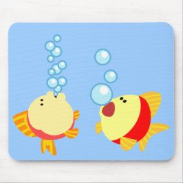 Mousepad Bloco de Animação de Peixes Bonitos