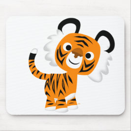 Mousepad Bloco de animação de Tigre de Cartoon Gelado