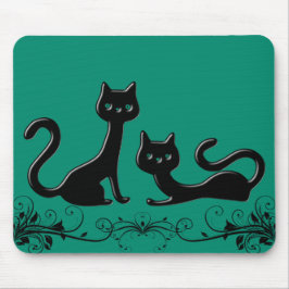 Mousepad Bloco de animação IV de Kittens Pretos