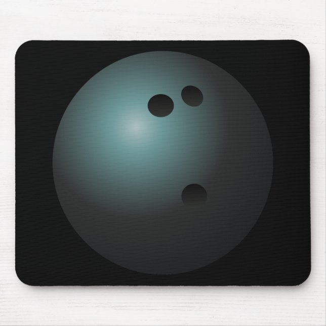 Mousepad Bloco de Bola de boliche Preto (Frente)