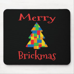 Mousepad Bloco de Brick Master Builder de Árvore de Natal