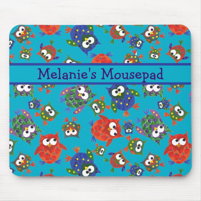 Mousepad Bloco de Cabras Fresco Personalizado, Azul Turques (Frente)