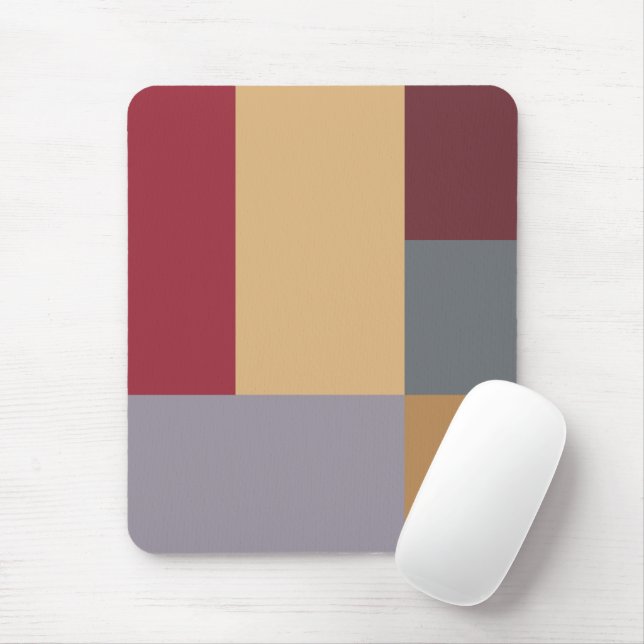 Mousepad Bloco de Cinzas de Creme Vermelho Silver Burgundy (Com mouse)