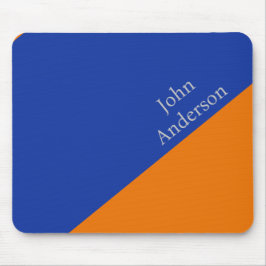 Mousepad Bloco de Cor Azul e Laranja Modernos, Distante