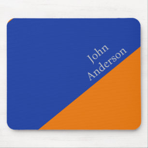 Mousepad Bloco de Cor Azul e Laranja Modernos, Distante