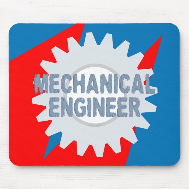 Mousepad Bloco de cor do Engenheiro mecânico (Frente)