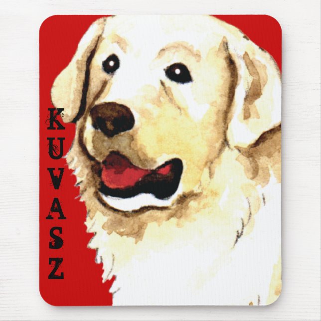 Mousepad Bloco de Cores do Kuvasz (Frente)