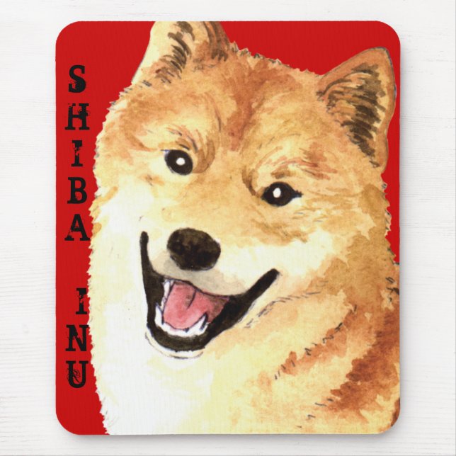 Mousepad Bloco de Cores Shiba Inu (Frente)