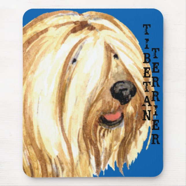 Mousepad Bloco de Cores Terrier tibetano (Frente)