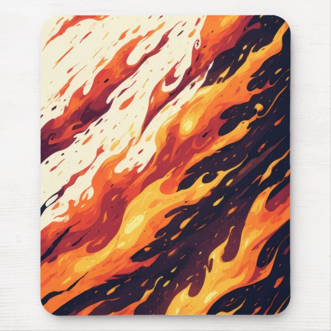 Mousepad Bloco de Design de Incêndio Estético (Frente)