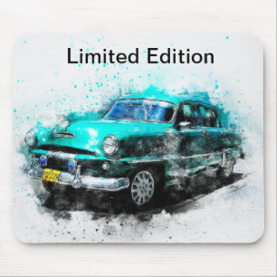 Mousepad Bloco de Design do carro verde de edição limitad