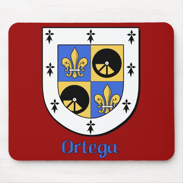 Mousepad Bloco de escudos da família Ortega (Frente)