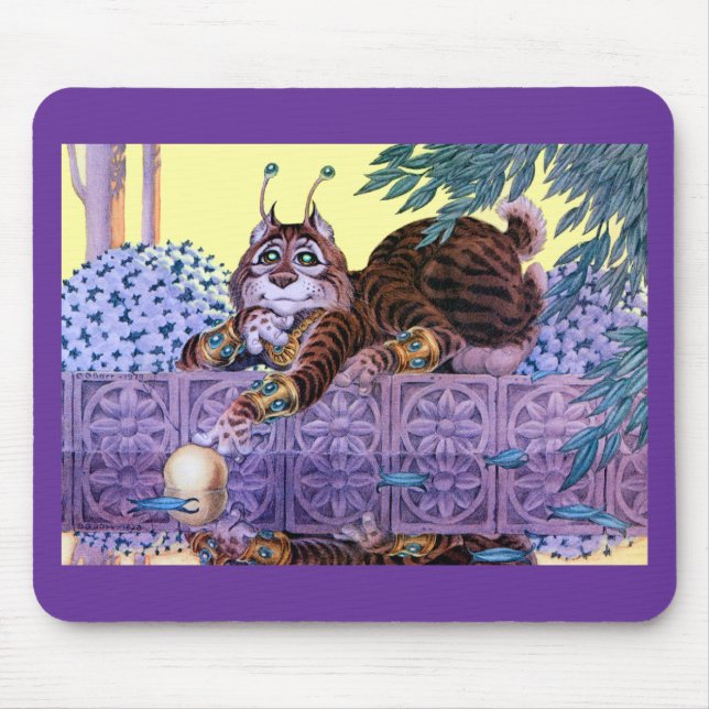 Mousepad Bloco de Gatinho da alienígena (Frente)
