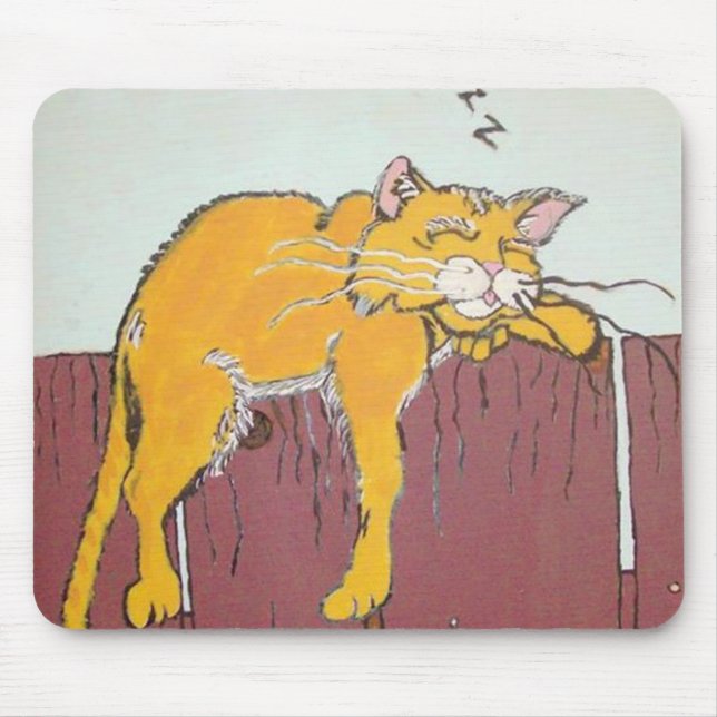 Mousepad Bloco de Gatinho que dorme (Frente)