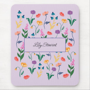Mousepad Bloco de Lavandas de flor selvagem personalizado