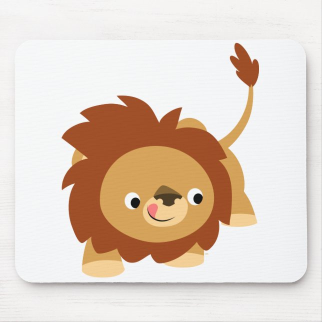 Mousepad Bloco de Leão de Cartoon Bonito (Frente)