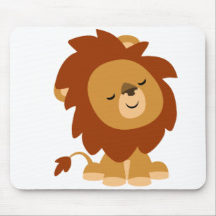 Mousepad Bloco de Leão de Cartoon Peaceful