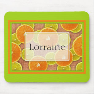 Mousepad Bloco de limões e Frutas laranja