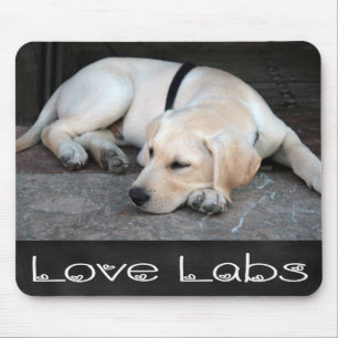 Mousepad Bloco de Manchas Amarelo Labrador Retriever