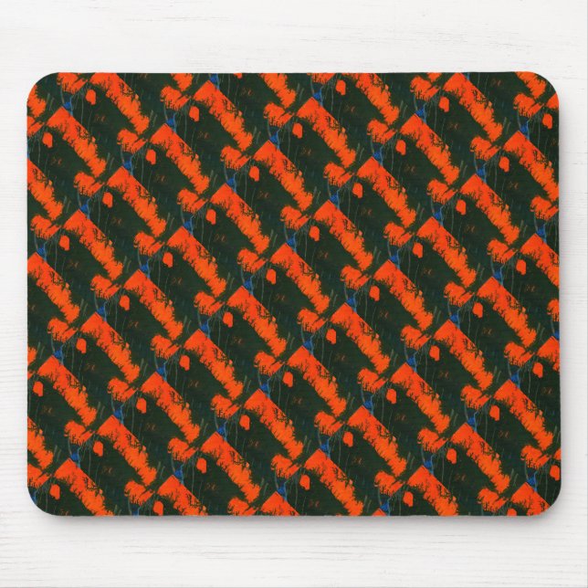 Mousepad Bloco de Manuais de Design Abstrato "Swamp Fire 2" (Frente)